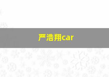 严浩翔car