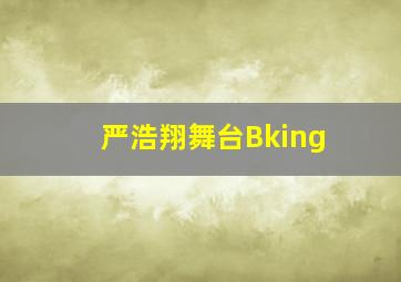 严浩翔舞台Bking