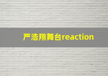 严浩翔舞台reaction