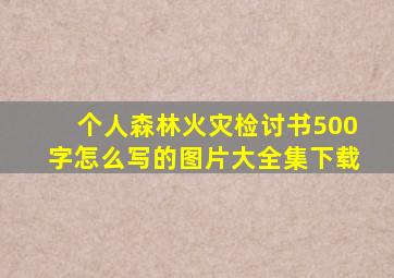 个人森林火灾检讨书500字怎么写的图片大全集下载