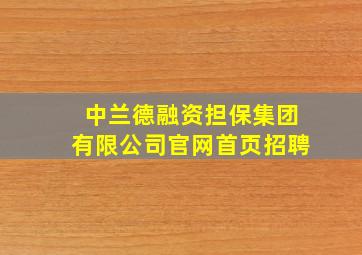 中兰德融资担保集团有限公司官网首页招聘