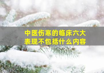 中医伤寒的临床六大表现不包括什么内容