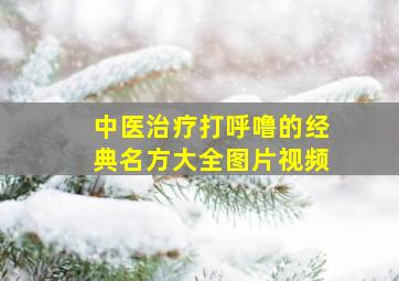 中医治疗打呼噜的经典名方大全图片视频