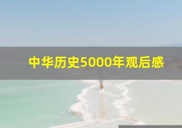 中华历史5000年观后感