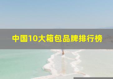 中国10大箱包品牌排行榜