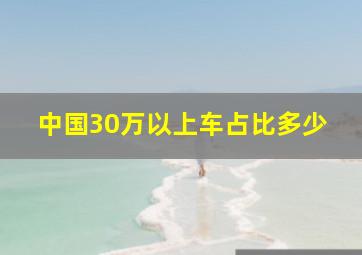 中国30万以上车占比多少