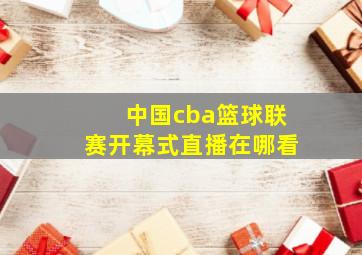 中国cba篮球联赛开幕式直播在哪看