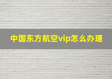 中国东方航空vip怎么办理