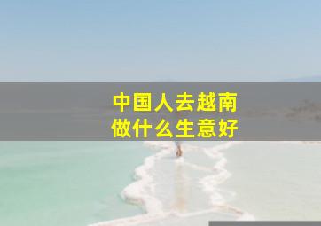 中国人去越南做什么生意好