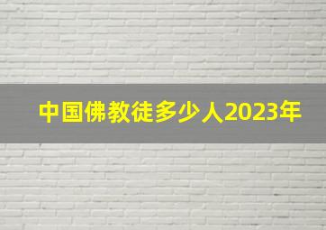 中国佛教徒多少人2023年