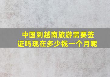 中国到越南旅游需要签证吗现在多少钱一个月呢