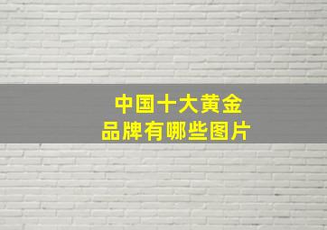 中国十大黄金品牌有哪些图片