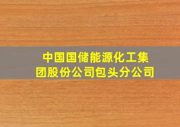 中国国储能源化工集团股份公司包头分公司