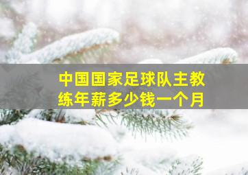 中国国家足球队主教练年薪多少钱一个月