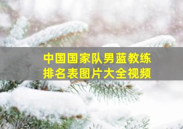 中国国家队男蓝教练排名表图片大全视频