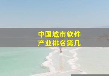 中国城市软件产业排名第几