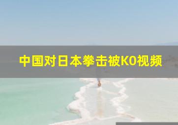 中国对日本拳击被K0视频