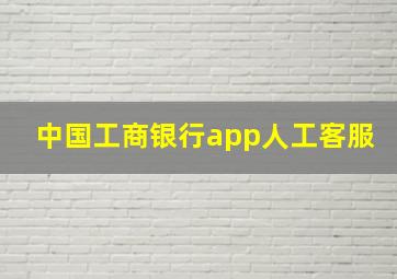 中国工商银行app人工客服