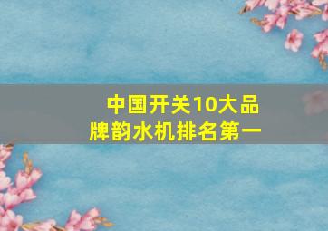 中国开关10大品牌韵水机排名第一