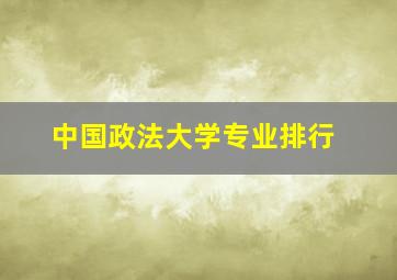 中国政法大学专业排行