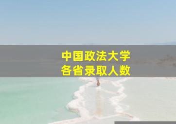 中国政法大学各省录取人数