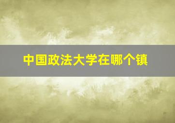 中国政法大学在哪个镇