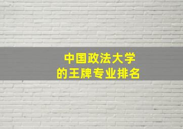 中国政法大学的王牌专业排名