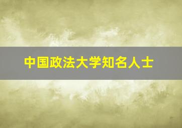 中国政法大学知名人士