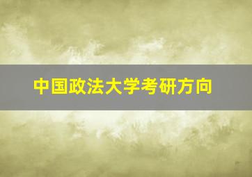 中国政法大学考研方向