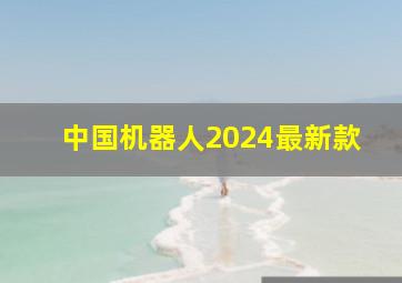 中国机器人2024最新款