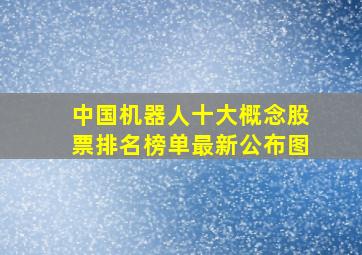 中国机器人十大概念股票排名榜单最新公布图