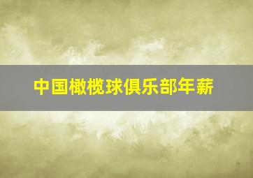 中国橄榄球俱乐部年薪