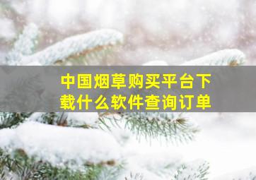 中国烟草购买平台下载什么软件查询订单