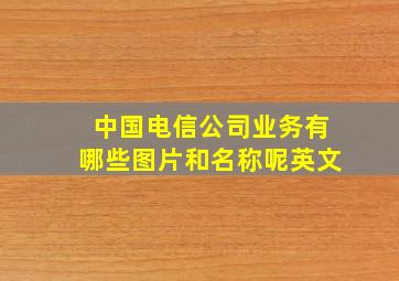 中国电信公司业务有哪些图片和名称呢英文