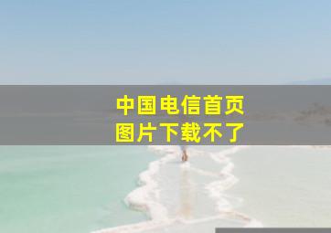 中国电信首页图片下载不了