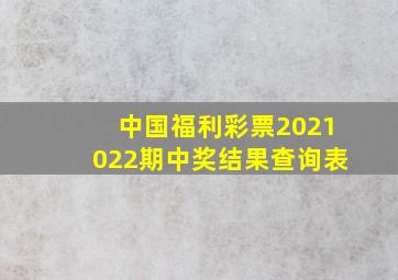 中国福利彩票2021022期中奖结果查询表