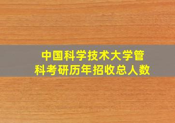 中国科学技术大学管科考研历年招收总人数