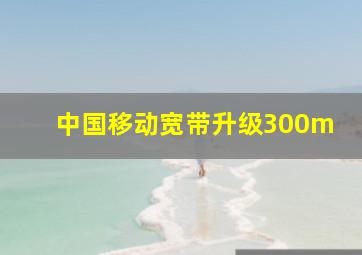 中国移动宽带升级300m