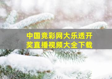 中国竞彩网大乐透开奖直播视频大全下载