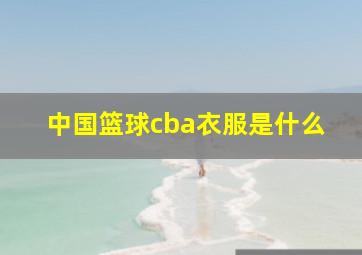 中国篮球cba衣服是什么