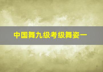 中国舞九级考级舞姿一