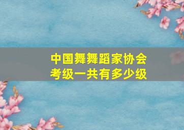 中国舞舞蹈家协会考级一共有多少级