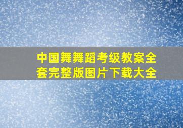 中国舞舞蹈考级教案全套完整版图片下载大全