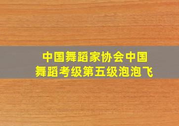 中国舞蹈家协会中国舞蹈考级第五级泡泡飞