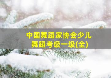 中国舞蹈家协会少儿舞蹈考级一级(全)