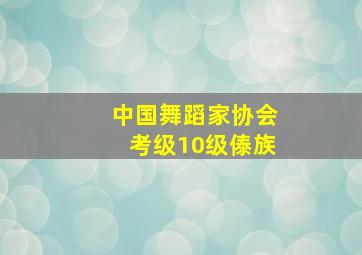 中国舞蹈家协会考级10级傣族