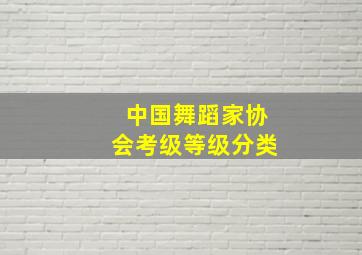 中国舞蹈家协会考级等级分类