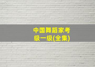 中国舞蹈家考级一级(全集)