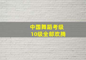 中国舞蹈考级10级全部欢腾