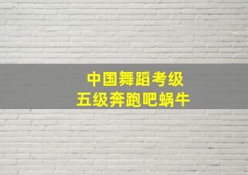 中国舞蹈考级五级奔跑吧蜗牛